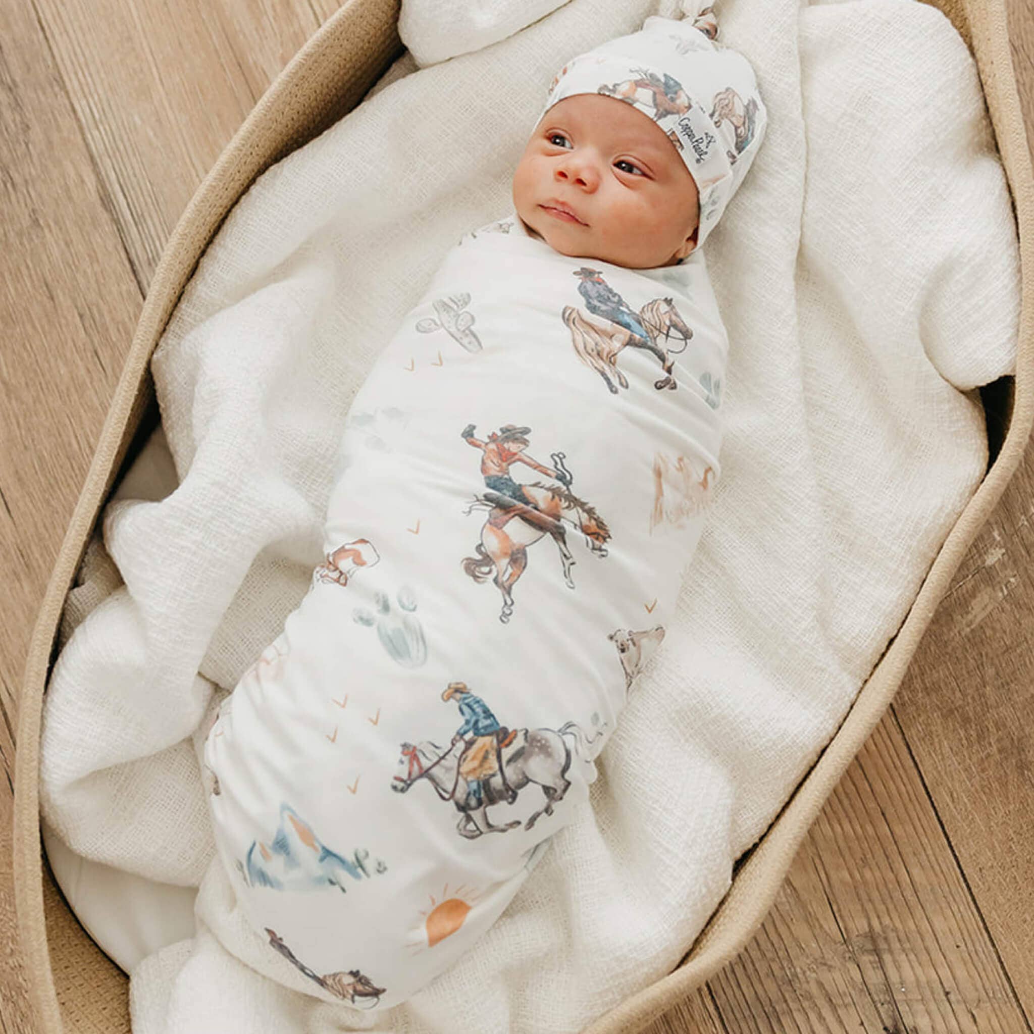 Copper Pearl: Knit Swaddle Blanket - Boone-12- Baby/Kids/Men-Copper Pearl-Usher & Co - Women's Boutique Located in Atoka, OK and Durant, OK