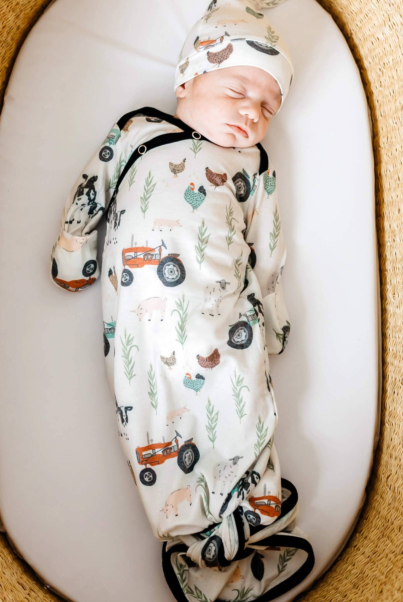 Copper Pearl: Newborn Knotted Gown - Jo-12- Baby/Kids/Men-Copper Pearl-Usher & Co - Women's Boutique Located in Atoka, OK and Durant, OK