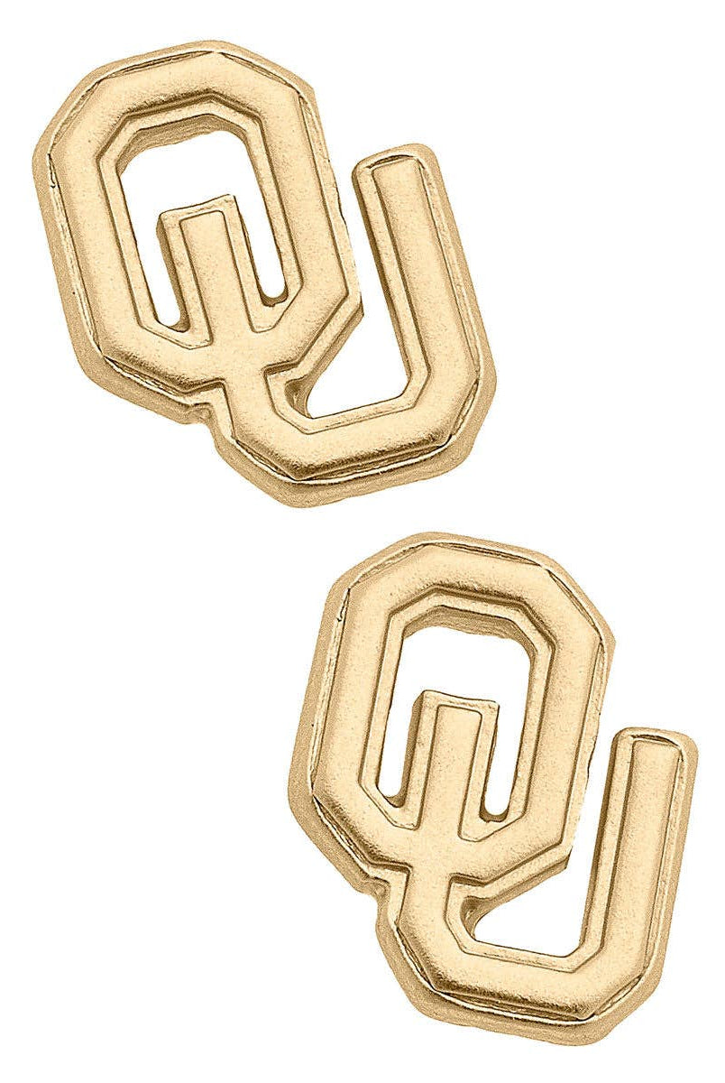 Oklahoma Sooners Earrings-7- Jewelry-Canvas Style-Usher & Co - Women's Boutique Located in Atoka, OK and Durant, OK