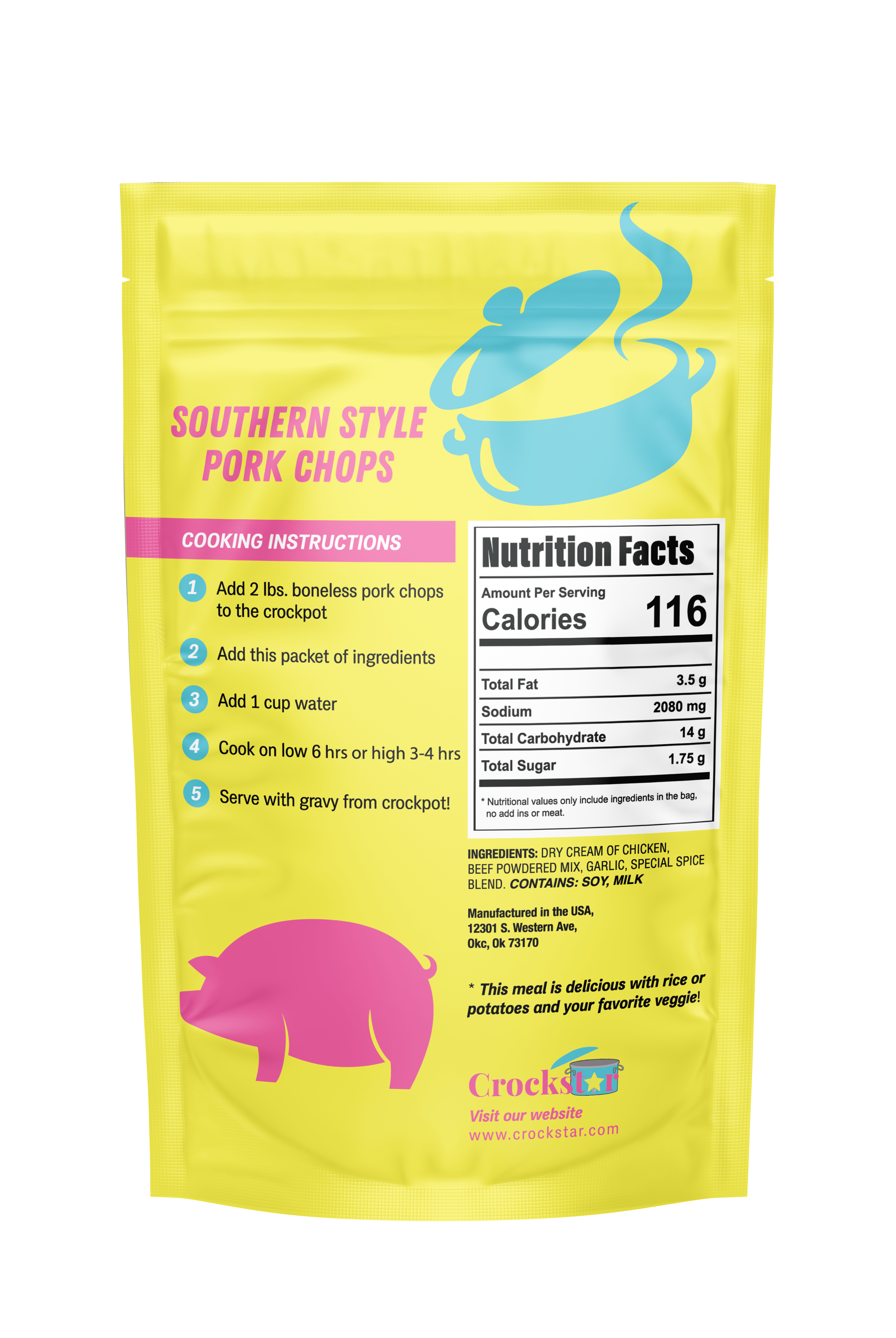 Southern Style Porkchops-11- Gift/Home-Crockstar Dinner Club-Usher & Co - Women's Boutique Located in Atoka, OK and Durant, OK