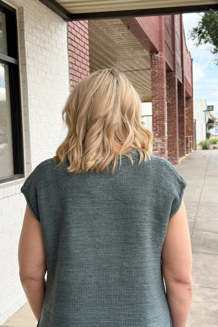 Olivia Sweater Vest-Ash Jade-1- Tops-Zenana-Usher & Co - Women's Boutique Located in Atoka, OK and Durant, OK