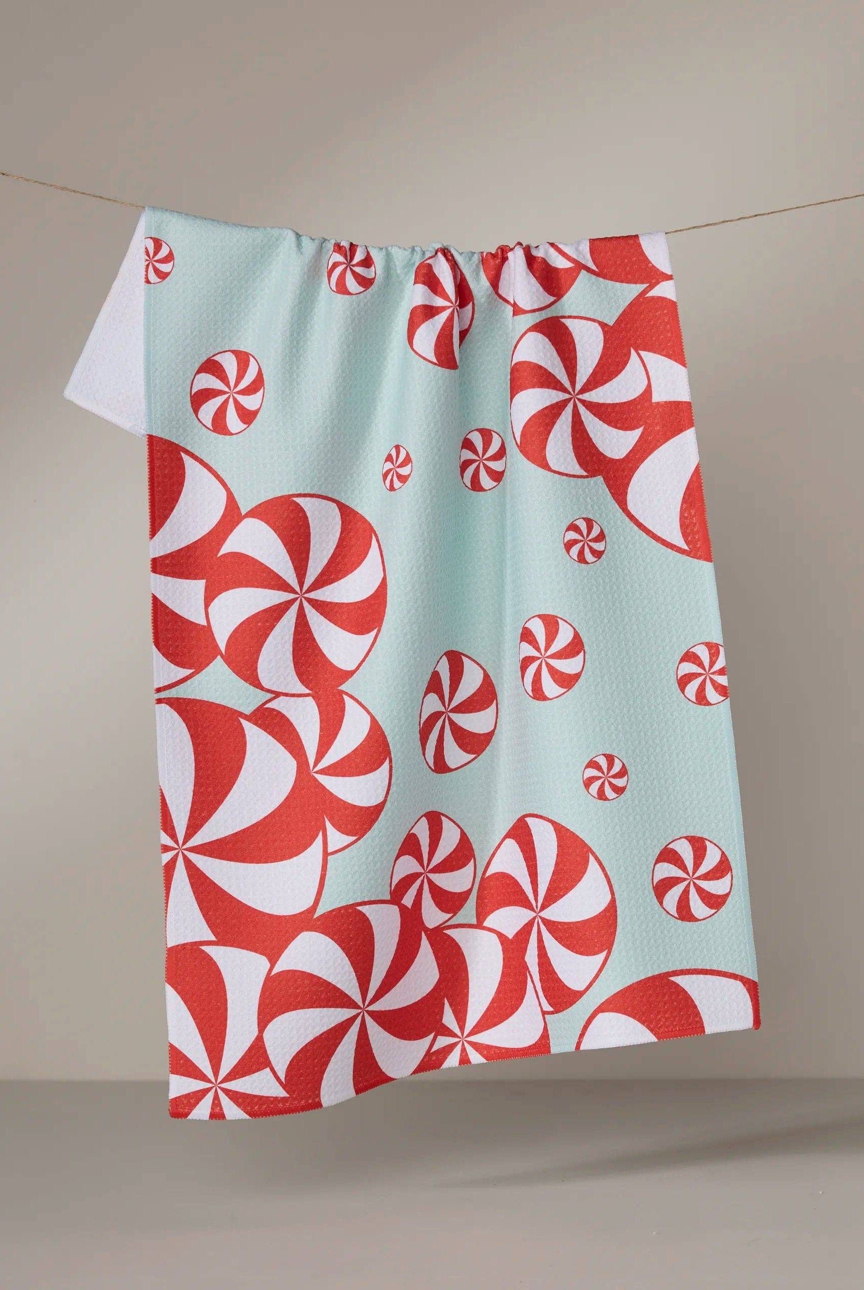 GEOMETRY: Peppermint Swirl Tea Towel-11- Gift/Home-Geometry-Usher & Co - Women's Boutique Located in Atoka, OK and Durant, OK