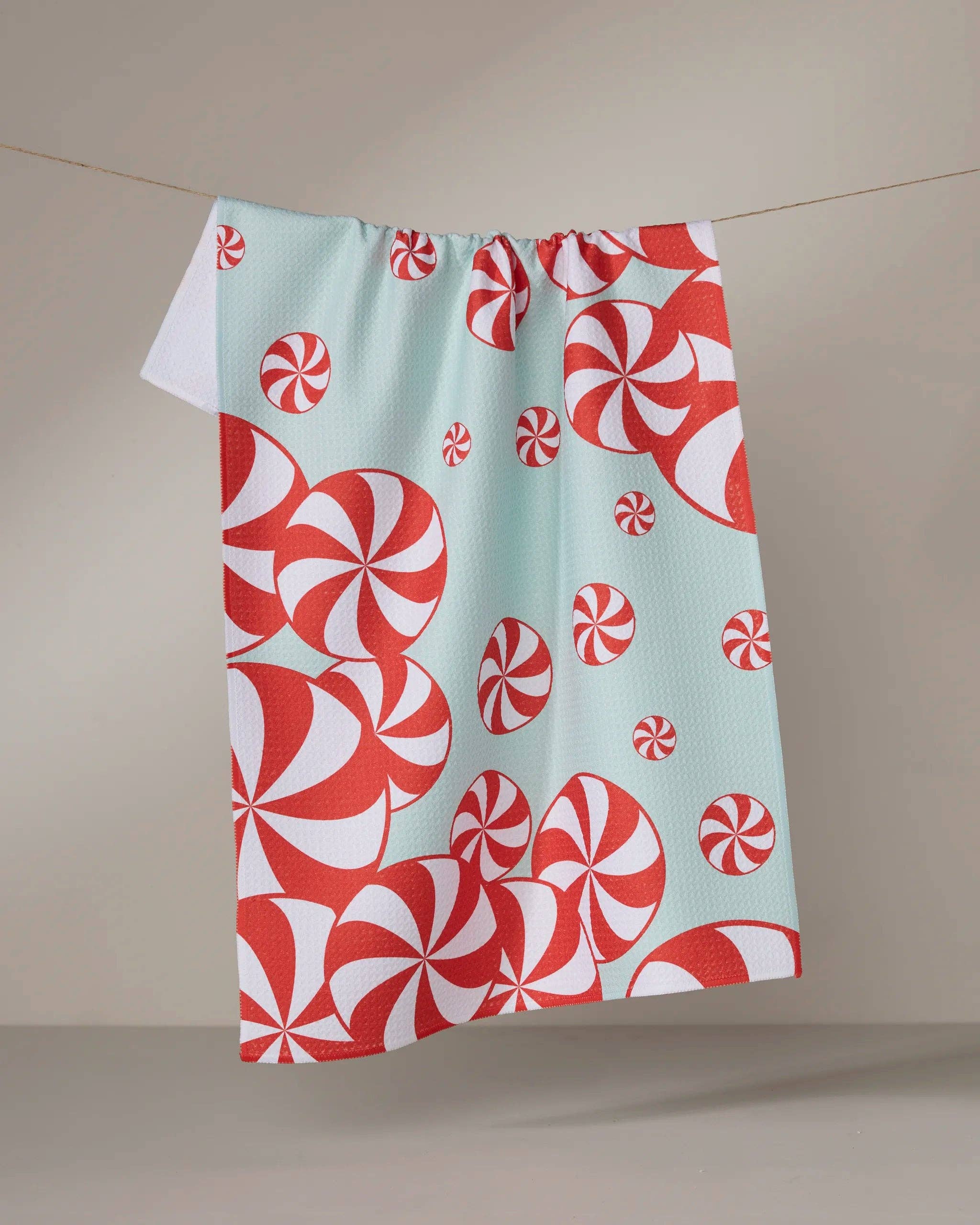 GEOMETRY: Peppermint Swirl Tea Towel-11- Gift/Home-Geometry-Usher & Co - Women's Boutique Located in Atoka, OK and Durant, OK