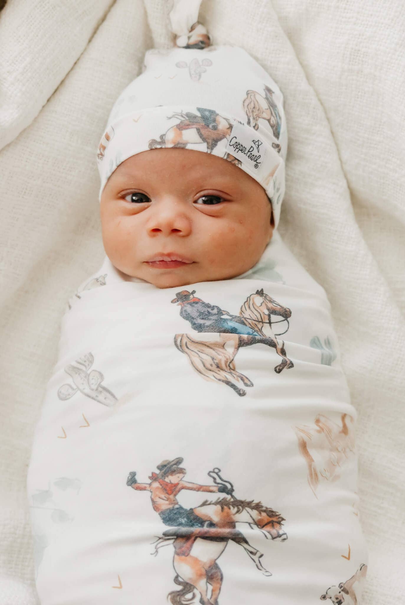 Copper Pearl: Knit Swaddle Blanket - Boone-12- Baby/Kids/Men-Copper Pearl-Usher & Co - Women's Boutique Located in Atoka, OK and Durant, OK