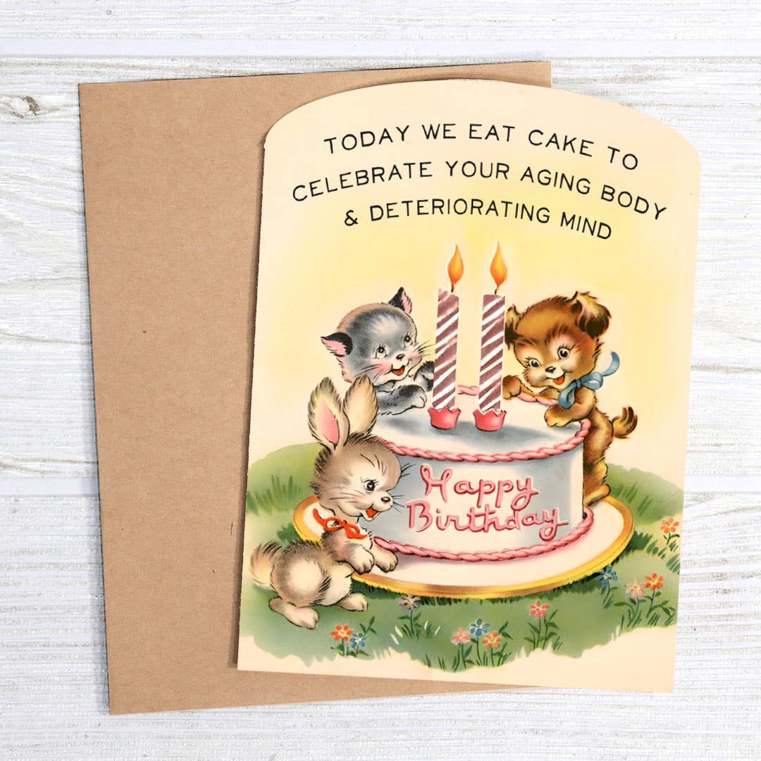 Today We Eat Cake - Funny Birthday Card-11- Gift/Home-Bad Betty Greeting Co.-Usher & Co - Women's Boutique Located in Atoka, OK and Durant, OK