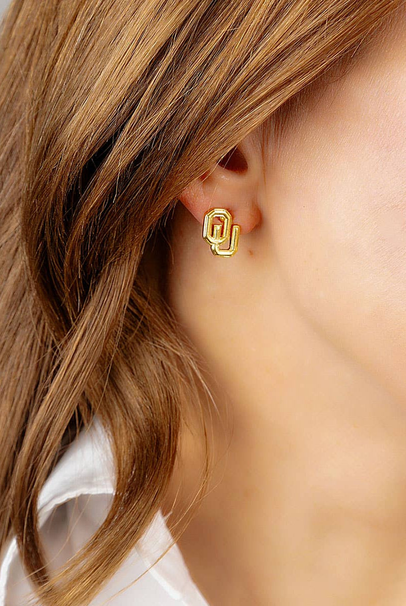 Oklahoma Sooners Earrings-7- Jewelry-Canvas Style-Usher & Co - Women's Boutique Located in Atoka, OK and Durant, OK