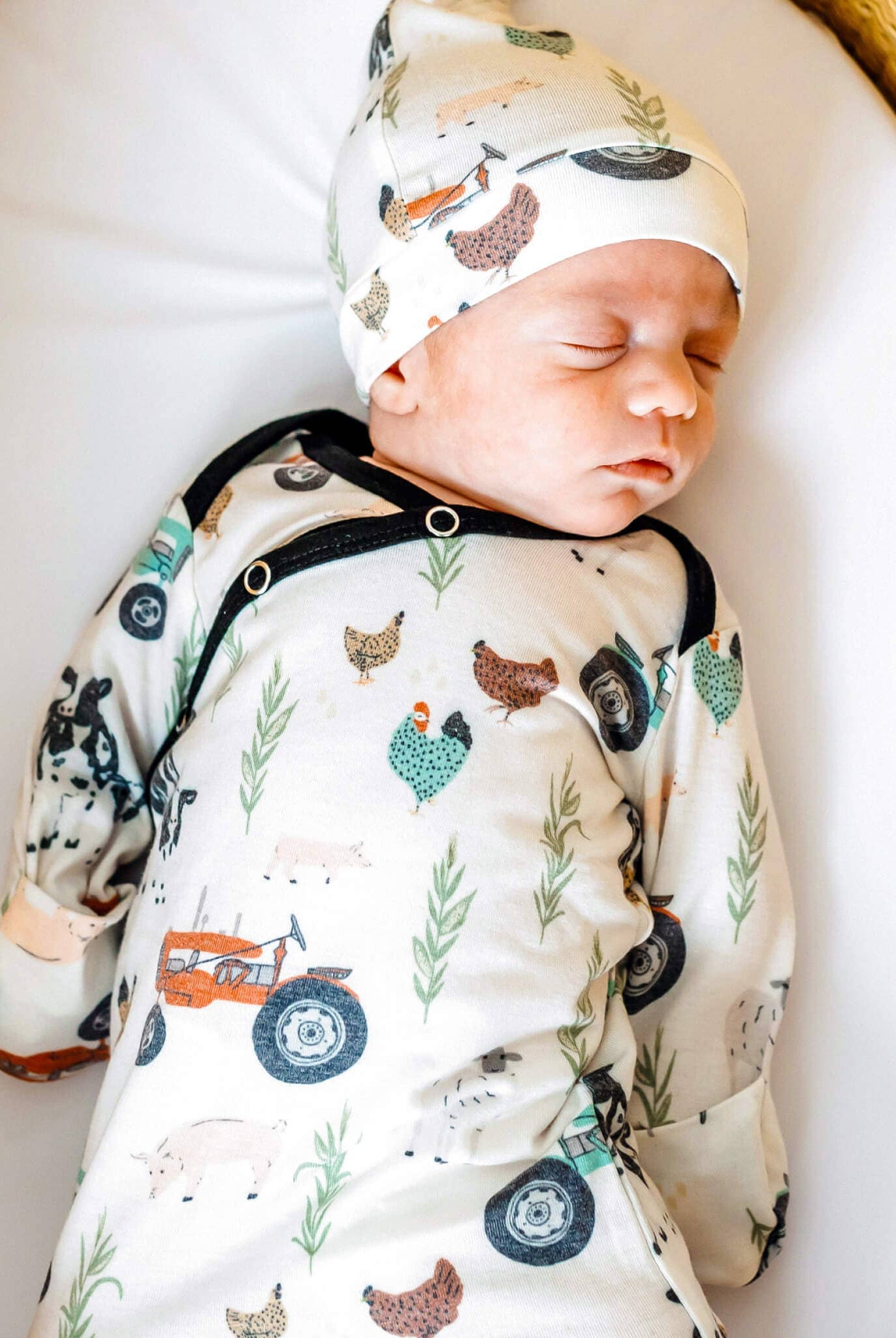 Copper Pearl: Newborn Knotted Gown - Jo-12- Baby/Kids/Men-Copper Pearl-Usher & Co - Women's Boutique Located in Atoka, OK and Durant, OK