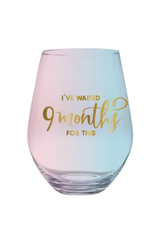 Jumbo Wine Glass-Waited 9 Months-Baby-Slant-Usher & Co - Women's Boutique Located in Atoka, OK and Durant, OK