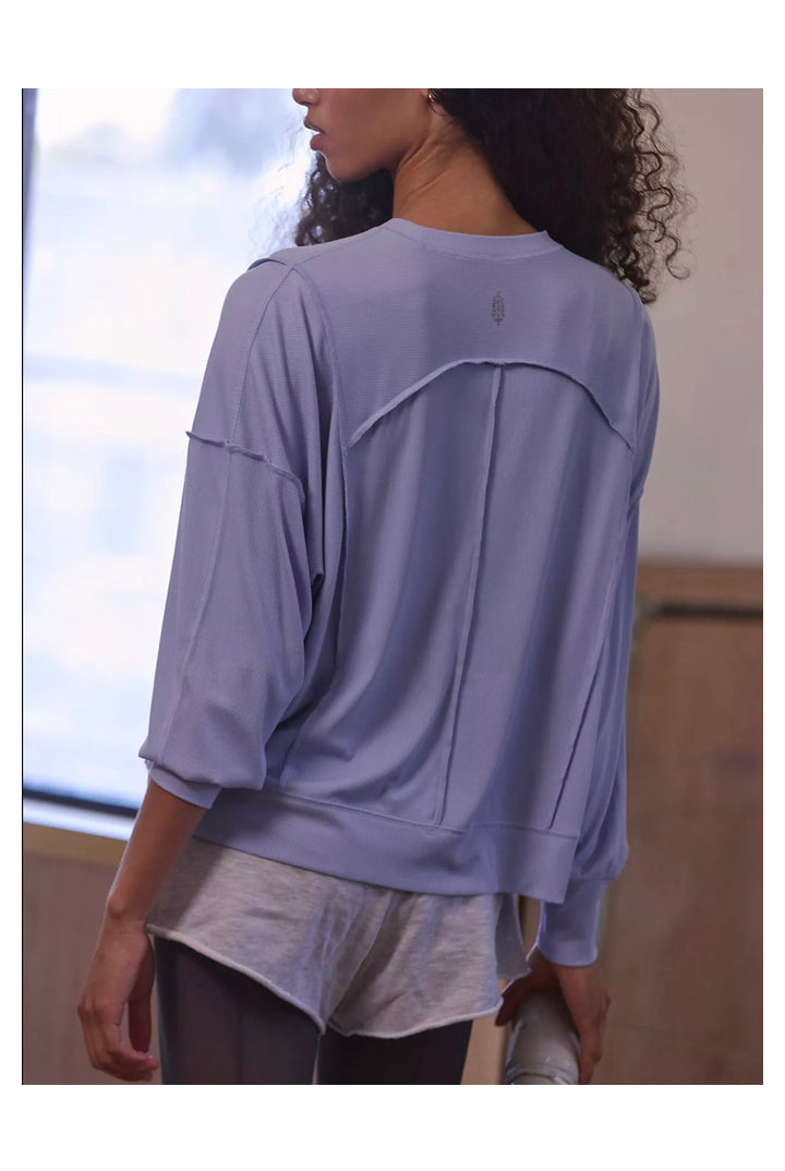 Free People Movement: All My Love Long Sleeve -Lunar Bloom-1- Tops-Free People Movement-Usher & Co - Women's Boutique Located in Atoka, OK and Durant, OK