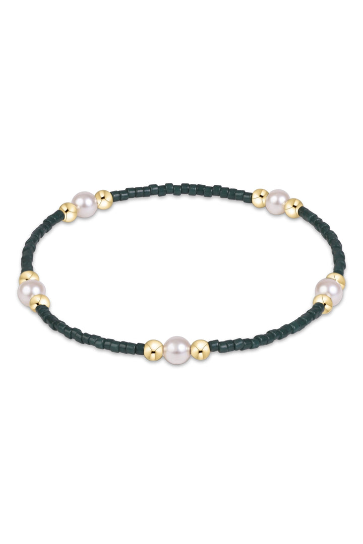 Enewton: Gameday Hope Purpose Pearl Bracelet - Dark Green-7- Jewelry-Enewton-Usher & Co - Women's Boutique Located in Atoka, OK and Durant, OK