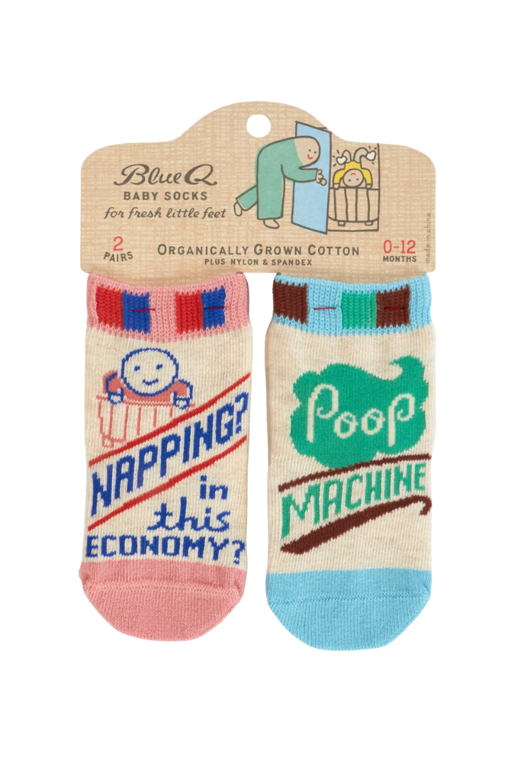 Funny Baby Socks-12- Baby/Kids/Men-Blue Q-Usher & Co - Women's Boutique Located in Atoka, OK and Durant, OK