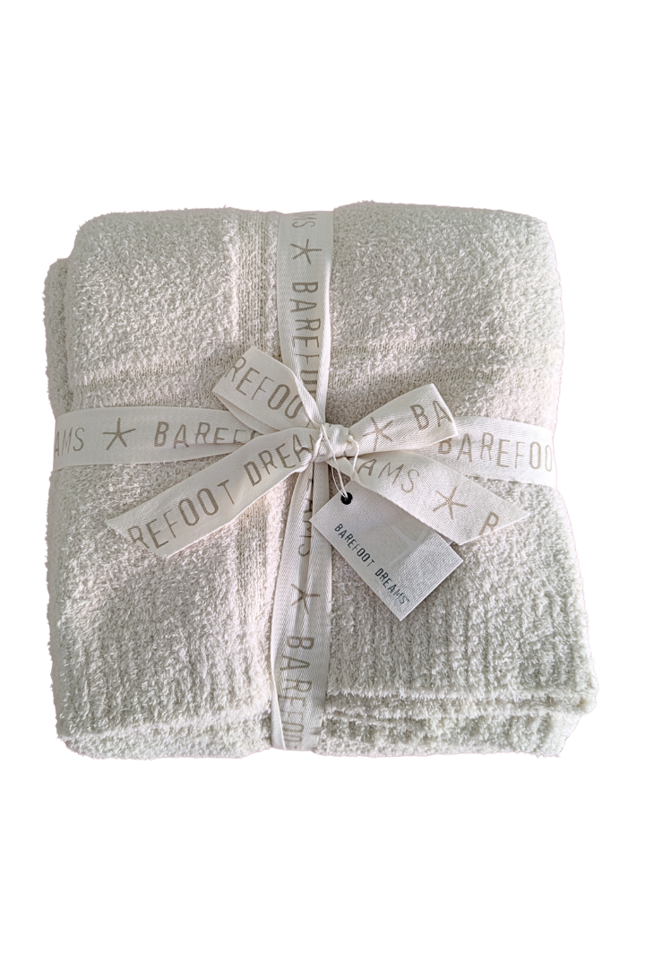 Barefoot Dreams: Cozy Chic Tonal Plaid Throw-Cream-11- Gift/Home-Barefoot Dreams-Usher & Co - Women's Boutique Located in Atoka, OK and Durant, OK