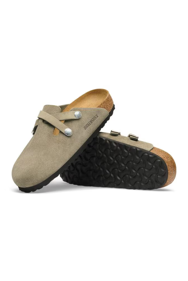 Birkenstock: Blair Suede-Taupe-9- Shoes-BIRKENSTOCK-Usher & Co - Women's Boutique Located in Atoka, OK and Durant, OK