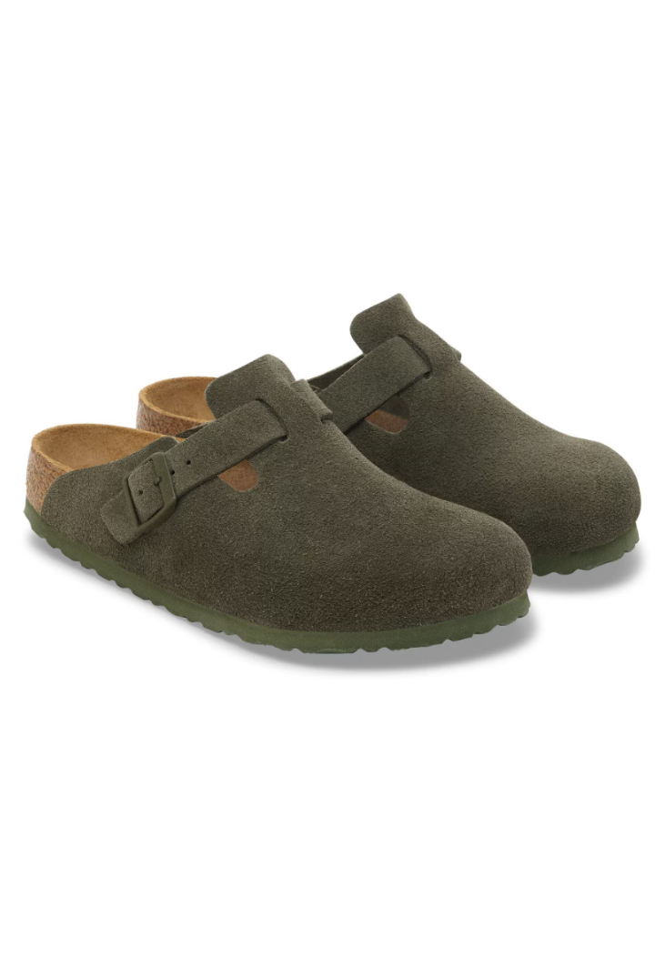 Birkenstock: Boston-Suede Thyme-9- Shoes-BIRKENSTOCK-Usher & Co - Women's Boutique Located in Atoka, OK and Durant, OK