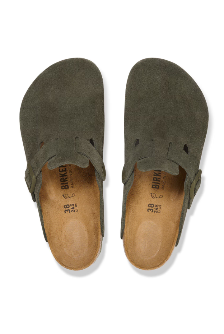 Birkenstock: Boston-Suede Thyme-9- Shoes-BIRKENSTOCK-Usher & Co - Women's Boutique Located in Atoka, OK and Durant, OK