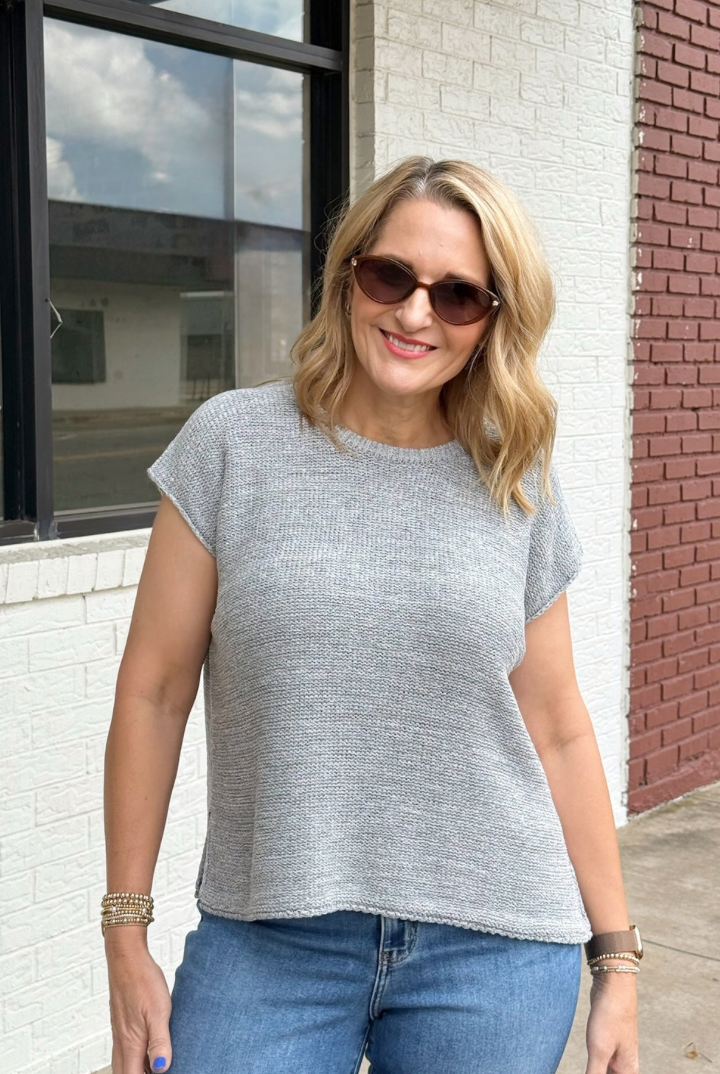 Olivia Sweater Vest-Heather Gray-1- Tops-Zenana-Usher & Co - Women's Boutique Located in Atoka, OK and Durant, OK