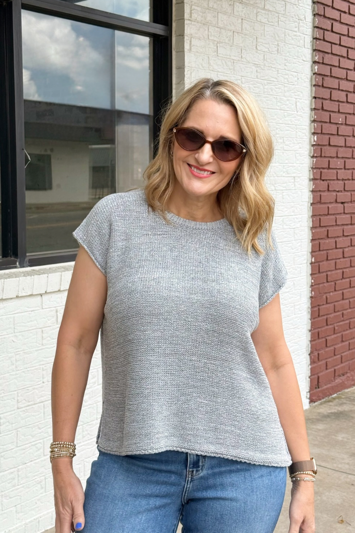 Olivia Sweater Vest-Heather Gray-1- Tops-Zenana-Usher & Co - Women's Boutique Located in Atoka, OK and Durant, OK