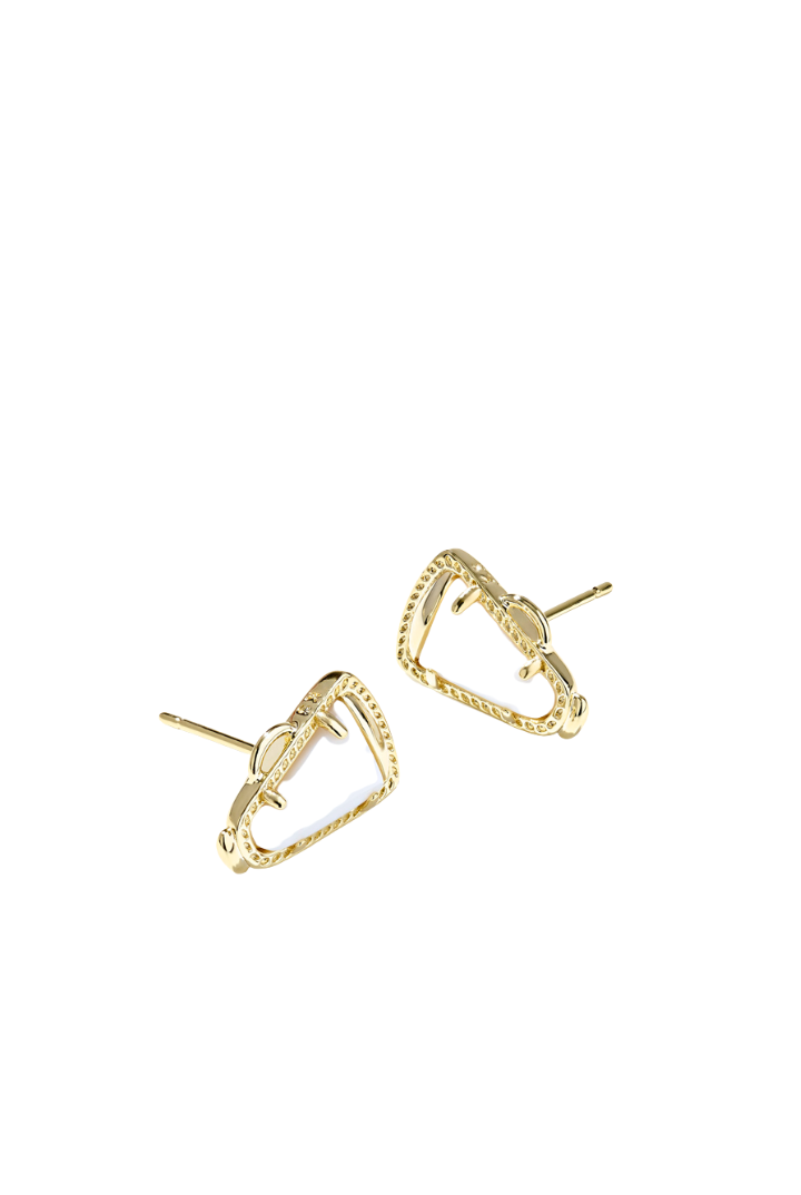 Kendra Scott: Cheer Stud Earrings-Gold White-7- Jewelry-Kendra Scott-Usher & Co - Women's Boutique Located in Atoka, OK and Durant, OK