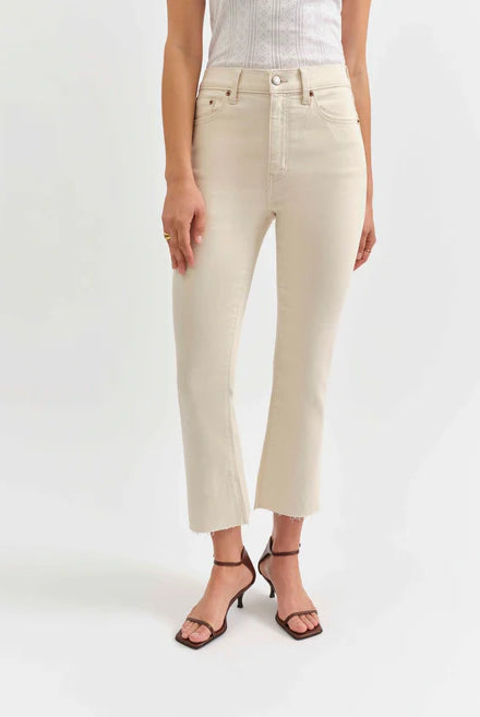 DAZE: Shy Girl Crop Flare-Raw Cut-5- Denim-DAZE-Usher & Co - Women's Boutique Located in Atoka, OK and Durant, OK