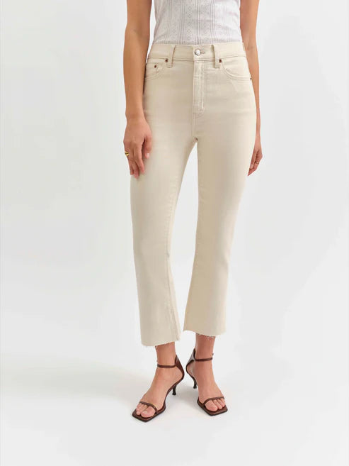 DAZE: Shy Girl Crop Flare-Raw Cut-5- Denim-DAZE-Usher & Co - Women's Boutique Located in Atoka, OK and Durant, OK