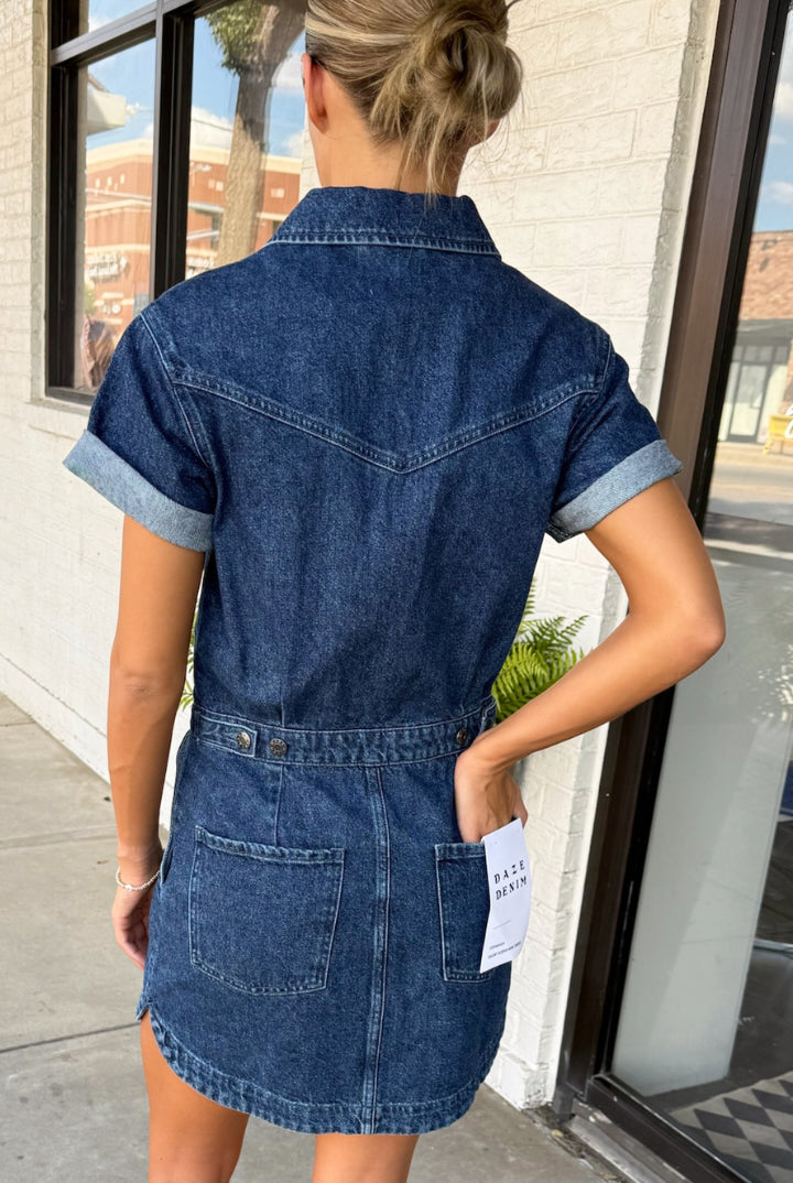 DAZE: Topanga Short Sleeve Dress-Rush-6- Dress/Romp/Jump-DAZE-Usher & Co - Women's Boutique Located in Atoka, OK and Durant, OK