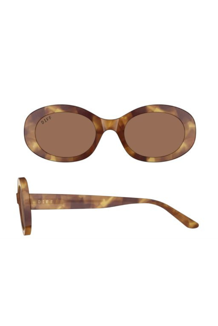 DIFF EYEWEAR: Lainey Brown Fleur + Brown-8- Accessory-DIFF-Usher & Co - Women's Boutique Located in Atoka, OK and Durant, OK