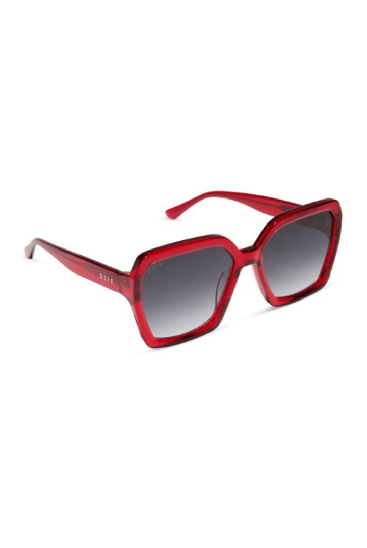 DIFF EYEWEAR: Sloane Red Hot Summer + Grey Gradient-8- Accessory-DIFF-Usher & Co - Women's Boutique Located in Atoka, OK and Durant, OK