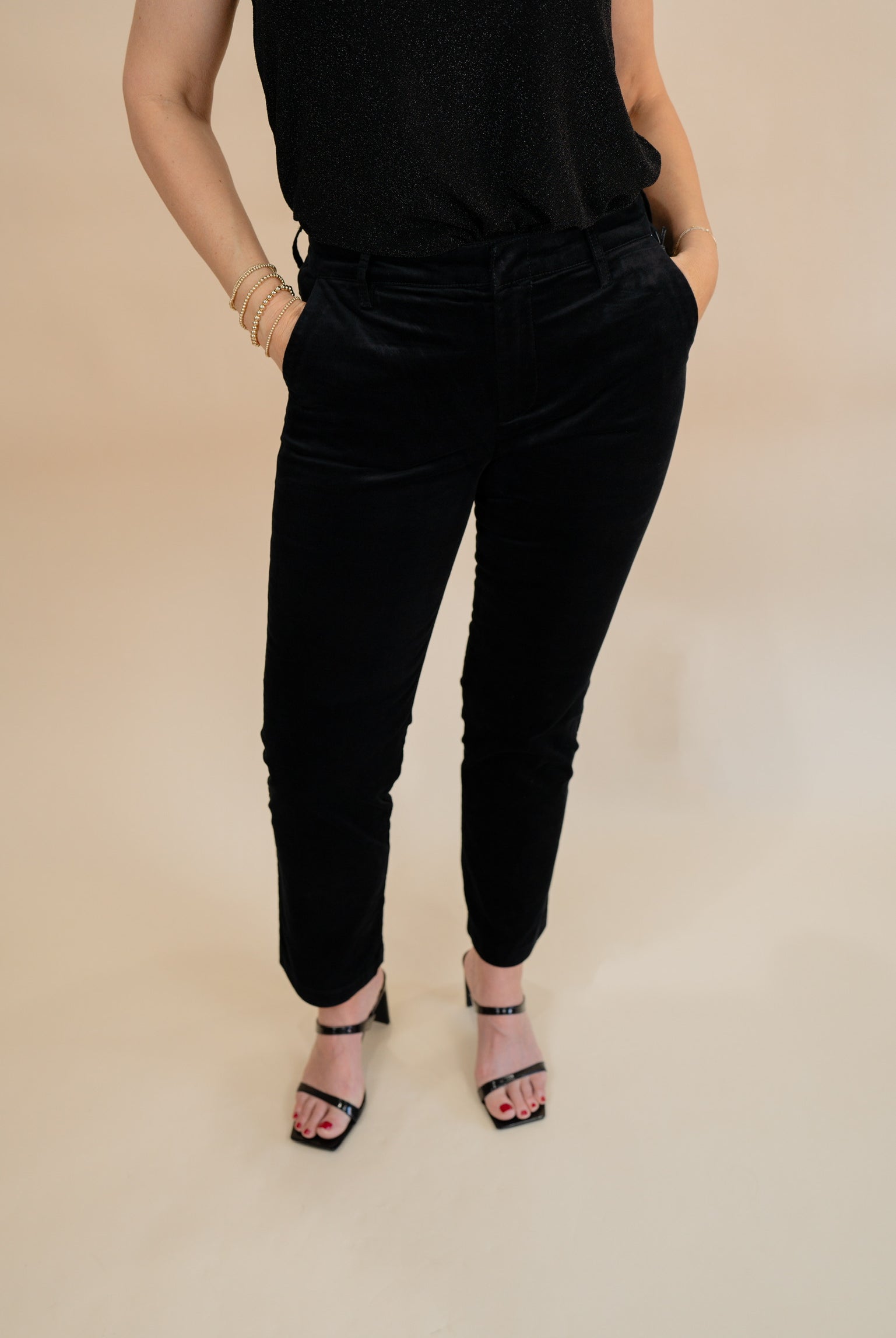 Kut From The Kloth: Elizabeth Velveteen Trouser-14-DISTRESSED-KUT FROM THE KLOTH-Usher & Co - Women's Boutique Located in Atoka, OK and Durant, OK