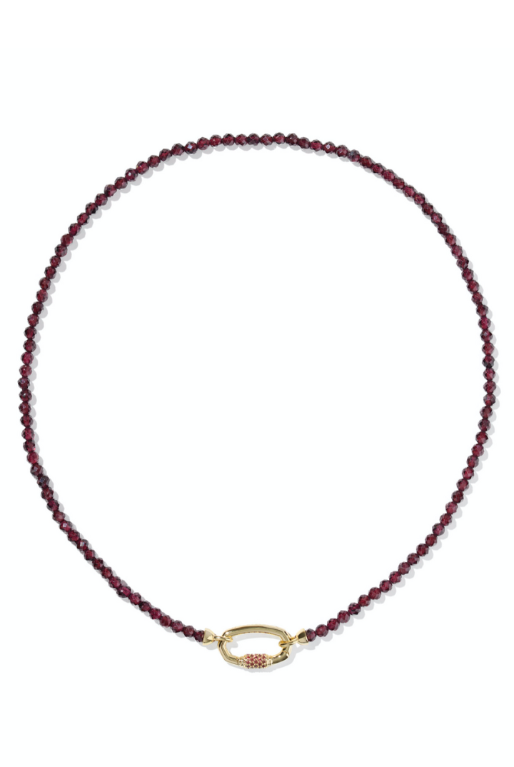Kendra Scott: Emery Beaded Strand Necklace-Gold Red Garnet-7- Jewelry-Kendra Scott-Usher & Co - Women's Boutique Located in Atoka, OK and Durant, OK