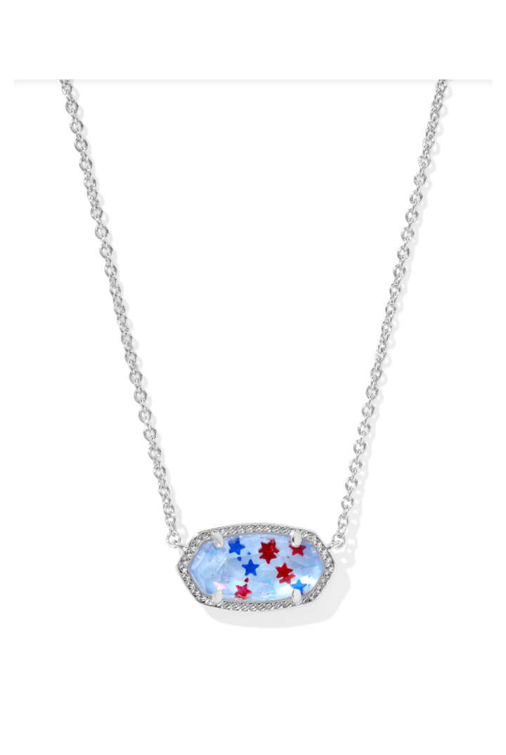 Kendra Scott: Elisa USA Necklace - Gold Red White Blue Illusion-7- Jewelry-Kendra Scott-Usher & Co - Women's Boutique Located in Atoka, OK and Durant, OK