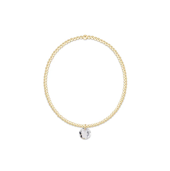 Enewton: Classic Gold 2mm Bracelet - Reflection Small Charm - Reflection-7- Jewelry-ENEWTON-Usher & Co - Women's Boutique Located in Atoka, OK and Durant, OK