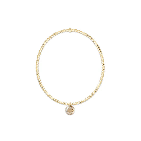 Enewton: Classic Gold 2mm Bracelet - Reflection Small Charm - Reflection-7- Jewelry-ENEWTON-Usher & Co - Women's Boutique Located in Atoka, OK and Durant, OK