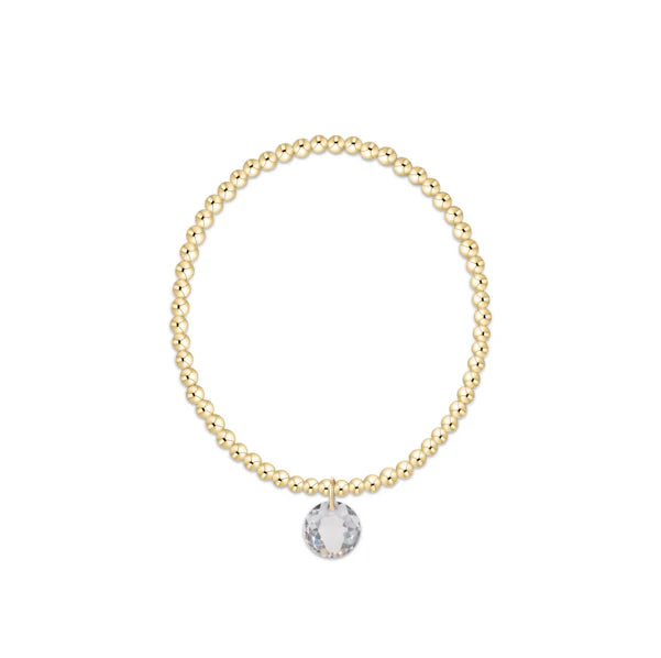 Enewton: Classic Gold 3mm Bracelet - Reflection Charm - Reflection-7- Jewelry-ENEWTON-Usher & Co - Women's Boutique Located in Atoka, OK and Durant, OK
