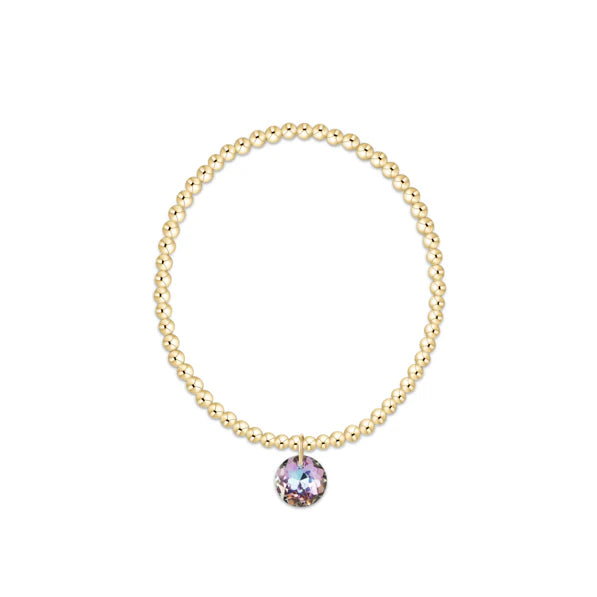 Enewton: Classic Gold 3mm Bracelet - Reflection Charm - Reflection-7- Jewelry-ENEWTON-Usher & Co - Women's Boutique Located in Atoka, OK and Durant, OK