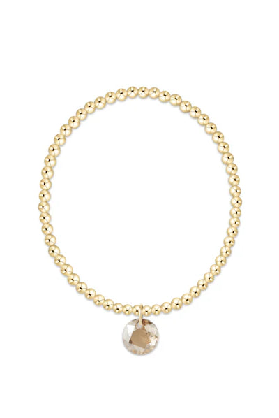 Enewton: Classic Gold 3mm Bracelet - Reflection Charm - Reflection-7- Jewelry-Enewton-Usher & Co - Women's Boutique Located in Atoka, OK and Durant, OK
