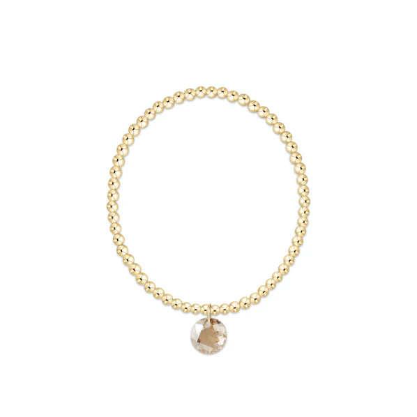 Enewton: Classic Gold 3mm Bracelet - Reflection Charm - Reflection-7- Jewelry-ENEWTON-Usher & Co - Women's Boutique Located in Atoka, OK and Durant, OK