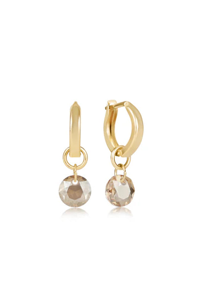 Enewton: Huggie Gold 0.5" Hoop - Reflection Small Charm - Reflection-7- Jewelry-Enewton-Usher & Co - Women's Boutique Located in Atoka, OK and Durant, OK