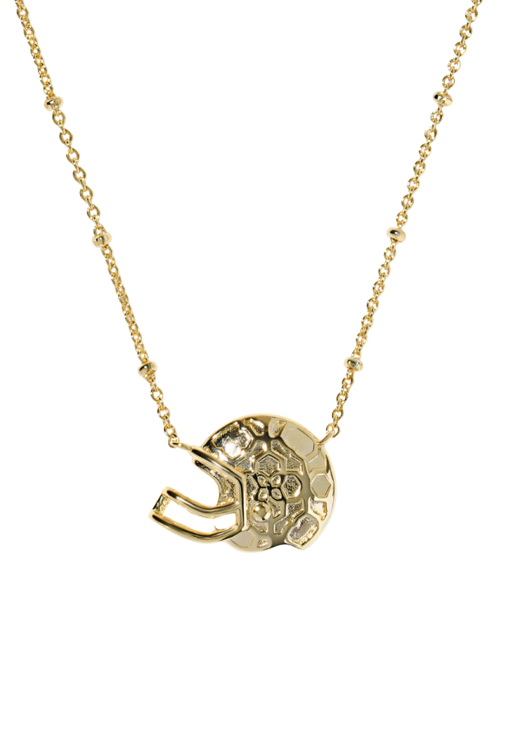 Kendra Scott: Football Helmet Short Pendant Necklace-Gold Ivory-7- Jewelry-Kendra Scott-Usher & Co - Women's Boutique Located in Atoka, OK and Durant, OK