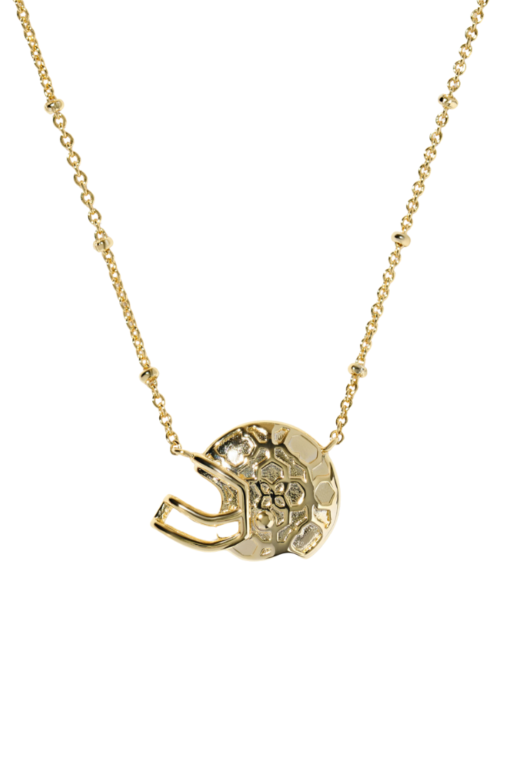 Kendra Scott: Football Helmet Short Pendant Necklace-Gold Ivory-7- Jewelry-Kendra Scott-Usher & Co - Women's Boutique Located in Atoka, OK and Durant, OK