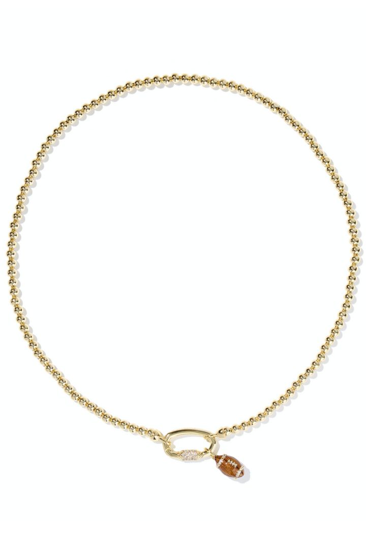 Kendra Scott: Football Metal Strand Necklace-Gold-7- Jewelry-Kendra Scott-Usher & Co - Women's Boutique Located in Atoka, OK and Durant, OK