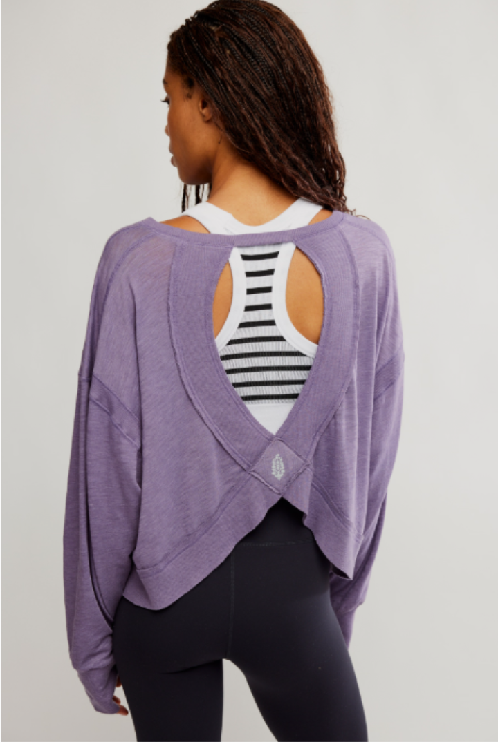 FP Movement: My Time Layer-Graphite-1- Tops-Free People Movement-Usher & Co - Women's Boutique Located in Atoka, OK and Durant, OK