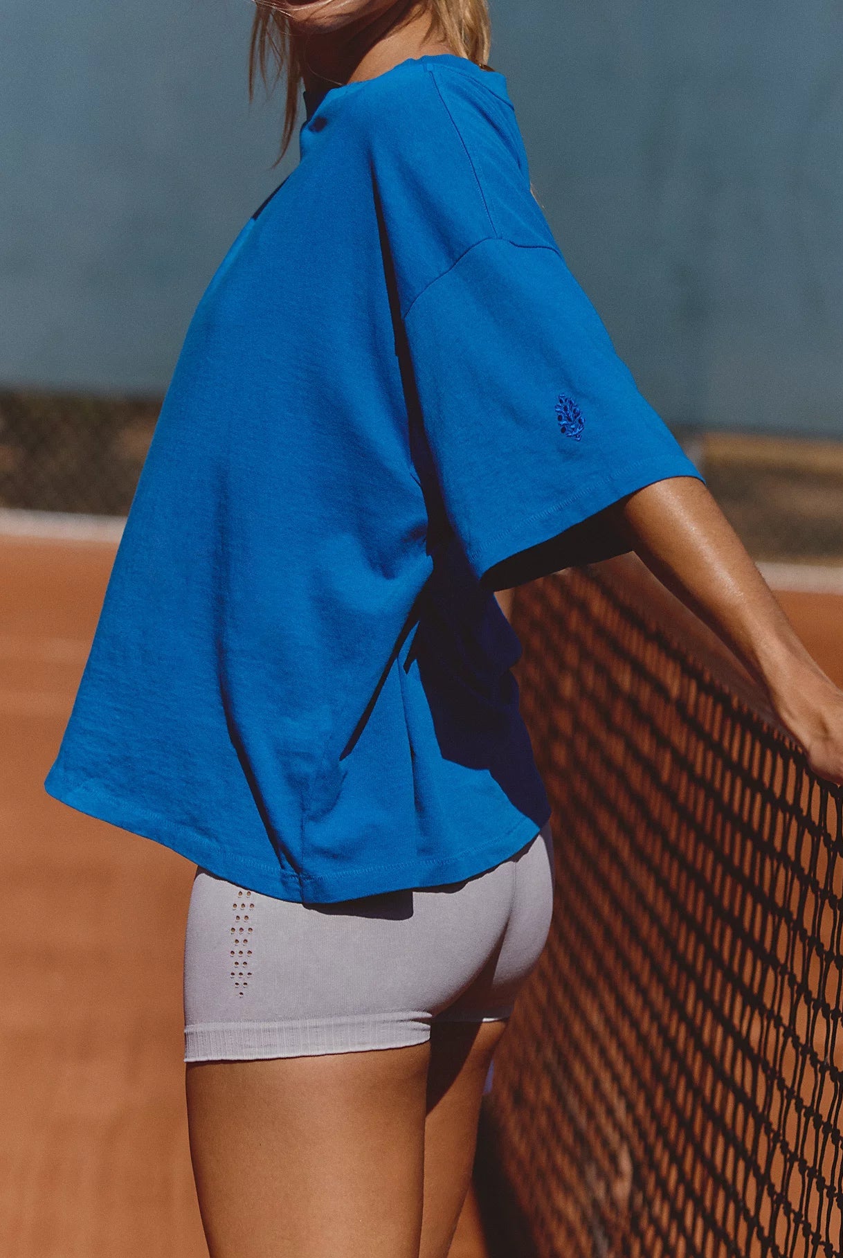 FP Movement: Tackle Tee-Light Cobalt-1- Tops-Free People Movement-Usher & Co - Women's Boutique Located in Atoka, OK and Durant, OK