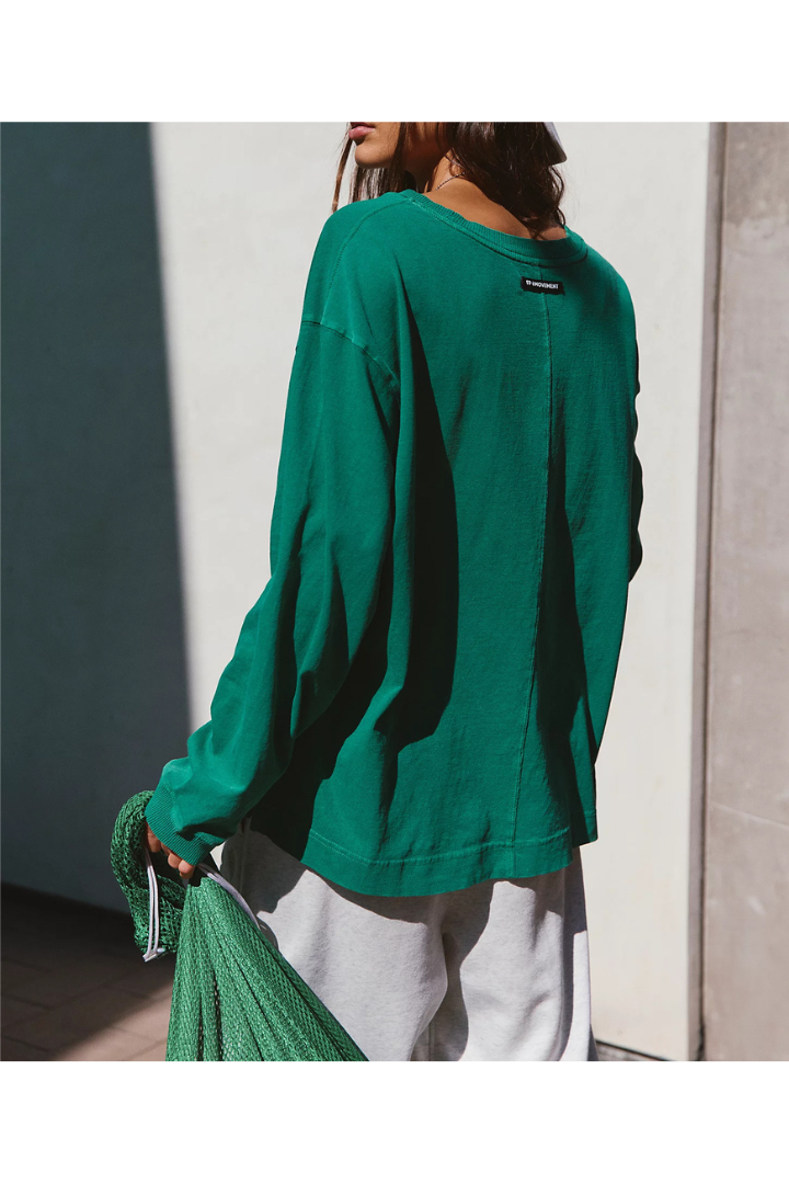 FP Movement: Hustle Layer-Green Glow-1- Tops-Free People Movement-Usher & Co - Women's Boutique Located in Atoka, OK and Durant, OK