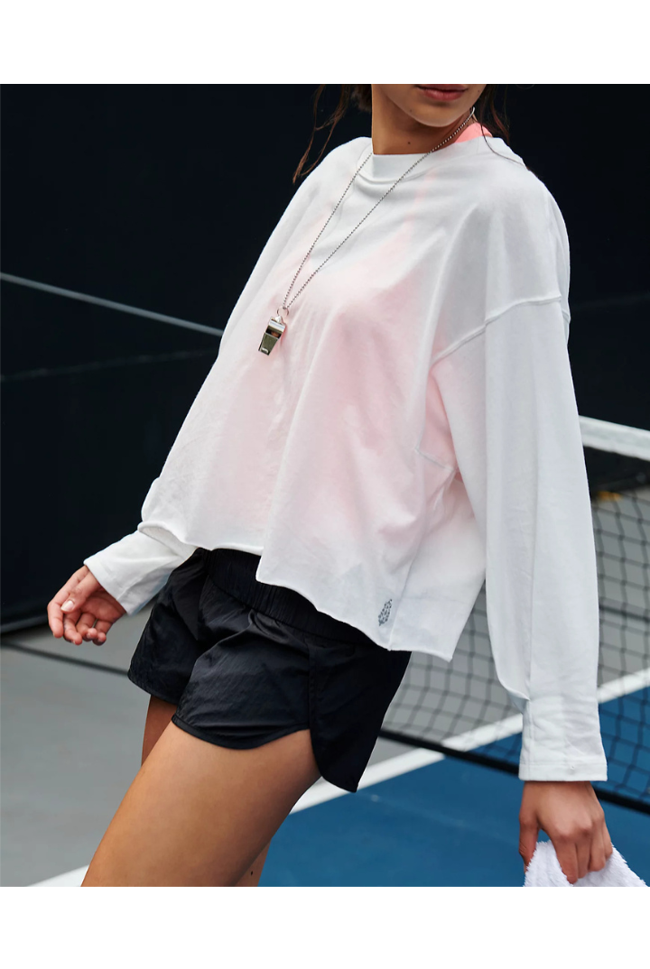 FP Movement: Inspire Layer-White-1- Tops-Free People Movement-Usher & Co - Women's Boutique Located in Atoka, OK and Durant, OK