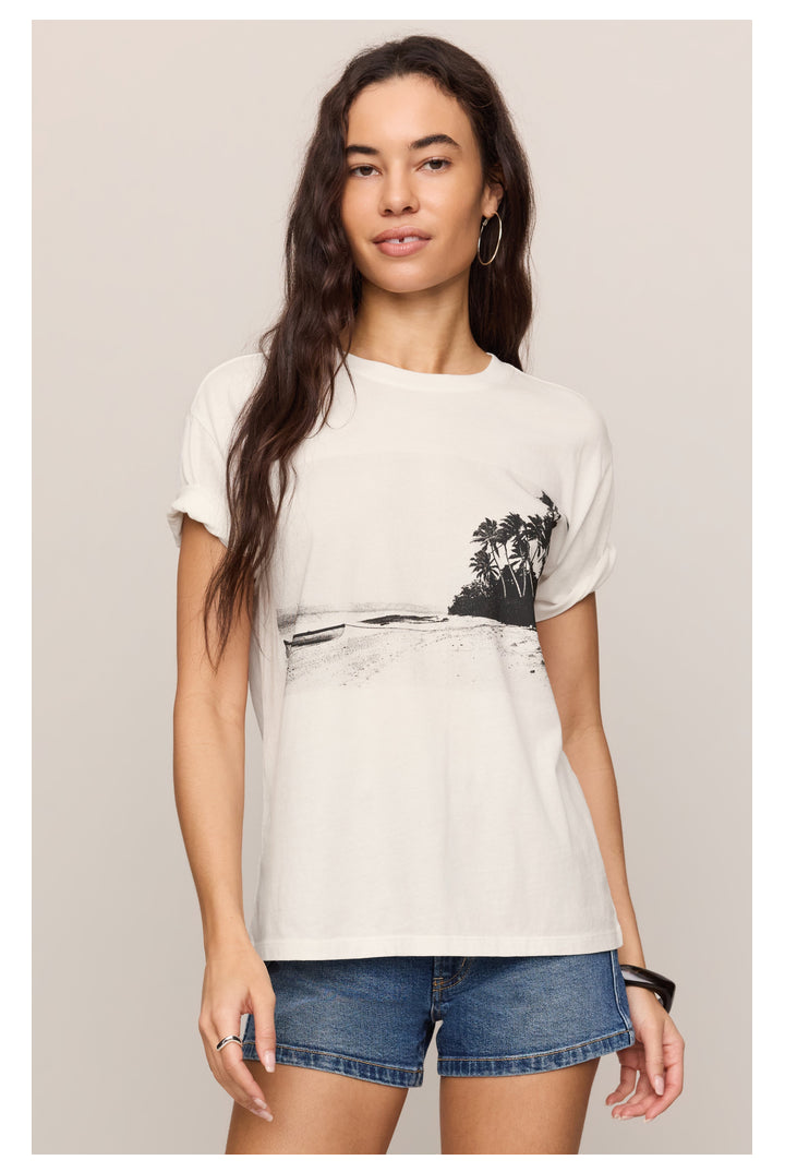 Z Supply: La Playa Boyfriend Tee-1- Tops-Z Supply-Usher & Co - Women's Boutique Located in Atoka, OK and Durant, OK