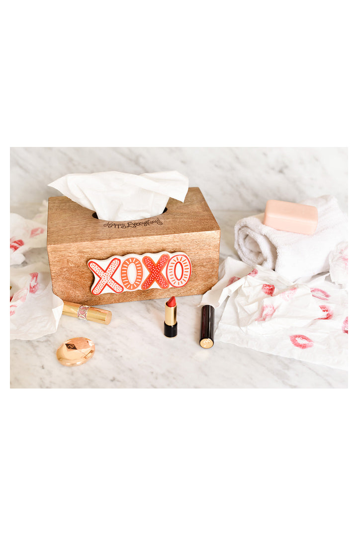 Happy Everything: Mini Wood Tissue Box-10 in-11- Gift/Home-Happy Everything-Usher & Co - Women's Boutique Located in Atoka, OK and Durant, OK