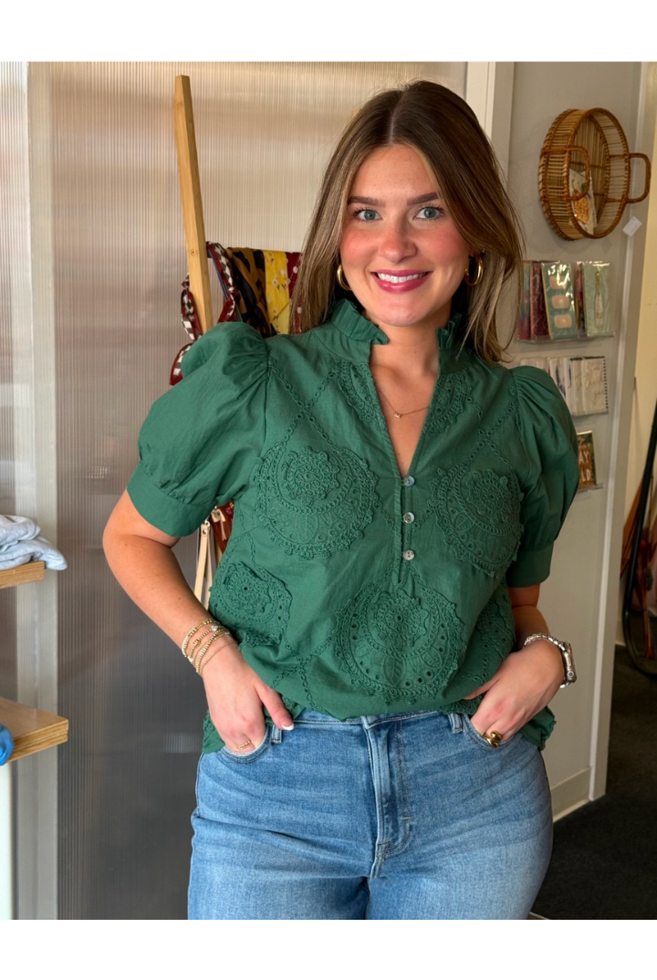 Harvest Blouse-1- Tops-ENTRO-Usher & Co - Women's Boutique Located in Atoka, OK and Durant, OK