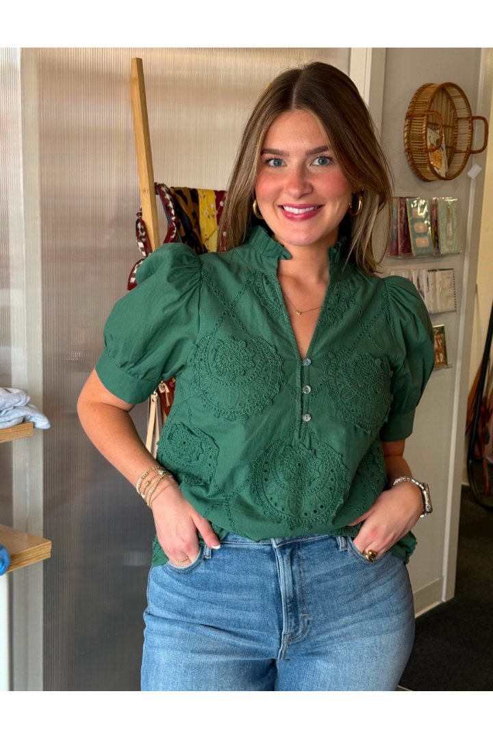 Harvest Blouse-1- Tops-ENTRO-Usher & Co - Women's Boutique Located in Atoka, OK and Durant, OK