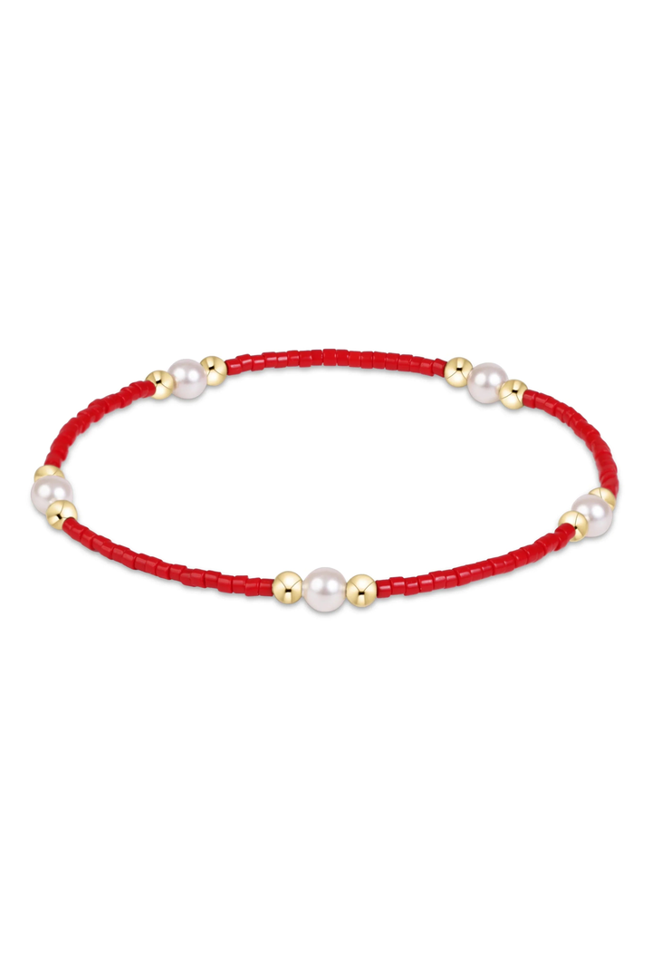 Enewton: Gameday Hope Purpose Pearl Bracelet - Red-7- Jewelry-ENEWTON-Usher & Co - Women's Boutique Located in Atoka, OK and Durant, OK