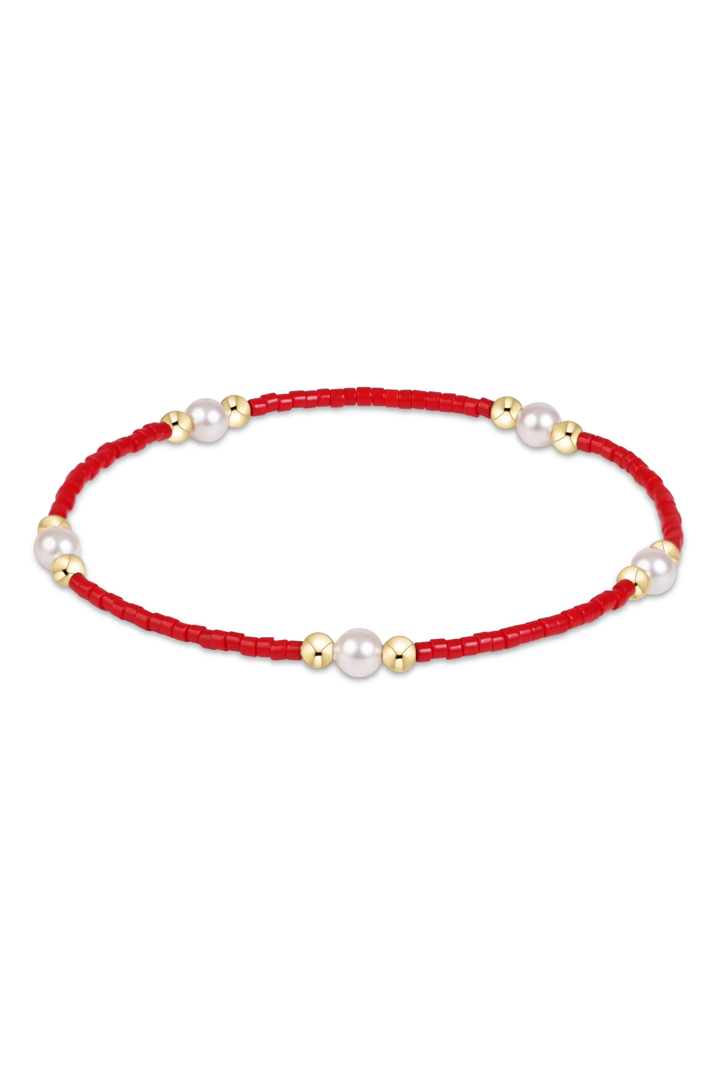 Enewton: Gameday Hope Purpose Pearl Bracelet - Red-7- Jewelry-Enewton-Usher & Co - Women's Boutique Located in Atoka, OK and Durant, OK